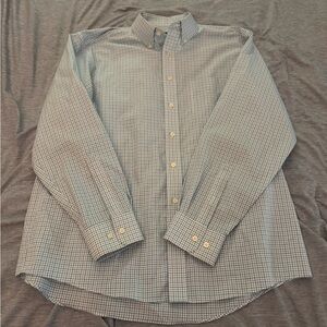 Jos. A. Bank Gray Checkered Button Down Shirt